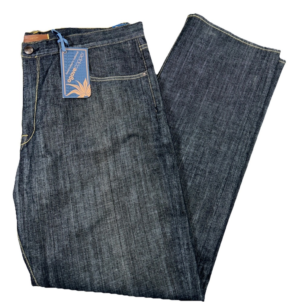 NWT Agave Copper Jake Heathered Black USA Mens 42x35 Jeans‎ Relaxed Straight